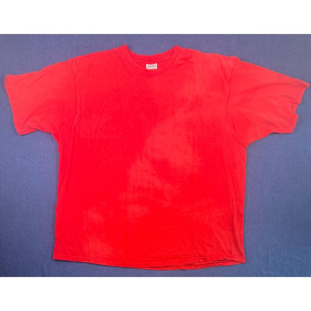 Vintage 90s Pluma Heavyweight Blank T Shirt Mens 2XL Red Boxy Fit USA Fabric